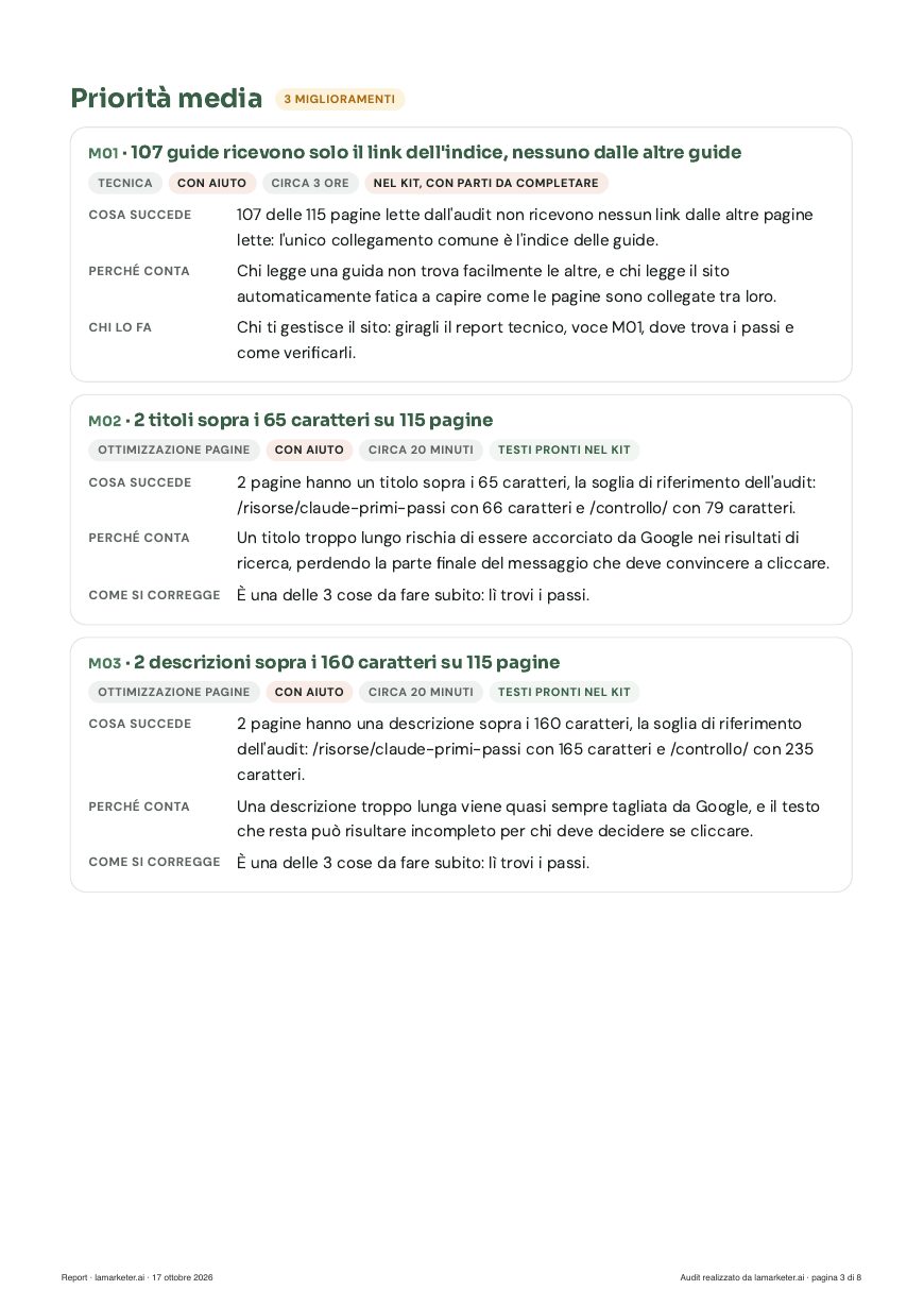 Pagina 3 del report